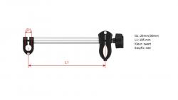 zárható vázrögzítő kar rövid fekete 2.Kép