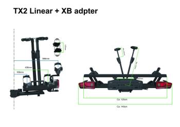 TX2 LED kerékpárszállító vonóhorogra  (új) 6.Kép